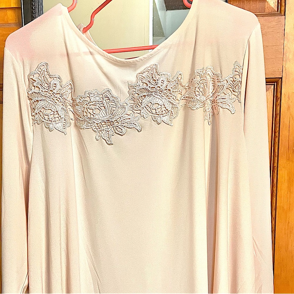 Light Pink lovely blouse, with beautiful embroidery.